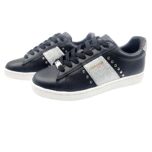 NWT Roberto Cavalli Sport Studded Logo Sneakers- Size 7 - Picture 2 of 12